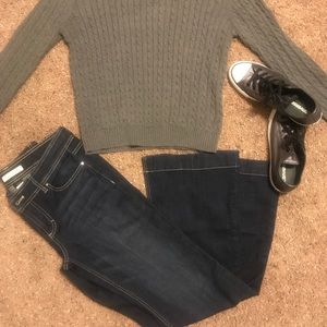 WHBM, Dark denim washed, Trouser ,Blanc size 6